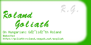 roland goliath business card